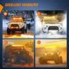 imageNilight Slim LED Light Bar 40 Inch 104LED Single Row Spot Flood Combo Fog Lights Driving Light Work Lights Roof Bumper Lamp Offroad Lighting for 4x4 Trucks SUV ATV UTVAmber