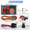 imageNilight Start Engine Button 12V DC 50A SPST on Off Momentary Switch Red Car Start Engine Button Stater Push Start Ignition Switch for Racing Sport Cars Trucks 2 Years WarrantyRed 2 in 1 Panel