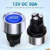 imageNilight Start Engine Button 12V DC 50A SPST on Off Momentary Switch Red Car Start Engine Button Stater Push Start Ignition Switch for Racing Sport Cars Trucks 2 Years WarrantyBlue Start Engine Button