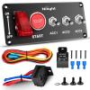 imageNilight Start Engine Button 12V DC 50A SPST on Off Momentary Switch Red Car Start Engine Button Stater Push Start Ignition Switch for Racing Sport Cars Trucks 2 Years WarrantyRed 5 in 1 Panel