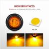 imageNilight TL03 10 PCS 34 Round Clearance LED Front Rear Side Indicator Bullet Marker Light for Truck RV Car Bus Trailer Van Caravan Boat 12V Amber10pcs Amber