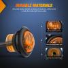 imageNilight TL03 10 PCS 34 Round Clearance LED Front Rear Side Indicator Bullet Marker Light for Truck RV Car Bus Trailer Van Caravan Boat 12V Amber10pcs 2Pin Amber