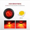 imageNilight TL03 10 PCS 34 Round Clearance LED Front Rear Side Indicator Bullet Marker Light for Truck RV Car Bus Trailer Van Caravan Boat 12V Amber10pcs Red