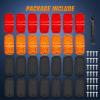 imageNilight TL03 10 PCS 34 Round Clearance LED Front Rear Side Indicator Bullet Marker Light for Truck RV Car Bus Trailer Van Caravan Boat 12V Amber14Pcs Amber Red