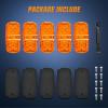 imageNilight TL03 10 PCS 34 Round Clearance LED Front Rear Side Indicator Bullet Marker Light for Truck RV Car Bus Trailer Van Caravan Boat 12V Amber5Pcs Amber