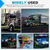 imageNilight TL03 10 PCS 34 Round Clearance LED Front Rear Side Indicator Bullet Marker Light for Truck RV Car Bus Trailer Van Caravan Boat 12V AmberAmber Green 10Pcs