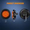 imageNilight TL03 10 PCS 34 Round Clearance LED Front Rear Side Indicator Bullet Marker Light for Truck RV Car Bus Trailer Van Caravan Boat 12V AmberAmber 2Pcs 9LED