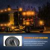 imageNilight TL03 10 PCS 34 Round Clearance LED Front Rear Side Indicator Bullet Marker Light for Truck RV Car Bus Trailer Van Caravan Boat 12V AmberAmber 2Pcs 9LED