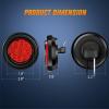 imageNilight TL03 10 PCS 34 Round Clearance LED Front Rear Side Indicator Bullet Marker Light for Truck RV Car Bus Trailer Van Caravan Boat 12V AmberRed 2Pcs 9LED