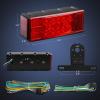 imageNilight TL20 2PCS Submersible Kit Low Profile Rectangular LED Stop Tail Turn Signal Side Marker Light on 12V RV Pickup Trucks Marine Boats Trailers 2 Years WarrantyRed White BlackTrailer Light