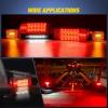 imageNilight TL20 2PCS Submersible Kit Low Profile Rectangular LED Stop Tail Turn Signal Side Marker Light on 12V RV Pickup Trucks Marine Boats Trailers 2 Years WarrantyRed White BlackHalo Glow Trailer Light