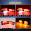 imageNilight TL20 2PCS Submersible Kit Low Profile Rectangular LED Stop Tail Turn Signal Side Marker Light on 12V RV Pickup Trucks Marine Boats Trailers 2 Years WarrantyRed White BlackHalo Glow Trailer Light
