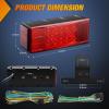 imageNilight TL20 2PCS Submersible Kit Low Profile Rectangular LED Stop Tail Turn Signal Side Marker Light on 12V RV Pickup Trucks Marine Boats Trailers 2 Years WarrantyRed White BlackTrailer Light wMarker Lights wID Bar