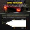 imageNilight TL20 2PCS Submersible Kit Low Profile Rectangular LED Stop Tail Turn Signal Side Marker Light on 12V RV Pickup Trucks Marine Boats Trailers 2 Years WarrantyRed White BlackHalo Glow Trailer Light