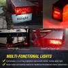 imageNilight TL20 2PCS Submersible Kit Low Profile Rectangular LED Stop Tail Turn Signal Side Marker Light on 12V RV Pickup Trucks Marine Boats Trailers 2 Years WarrantyRed White BlackTrailer Light