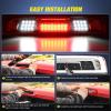 imageNilight Third Brake Light Tail High Mount 3rd Stop Cargo Reverse LED Lights Red Lens Compatible with Chevy Colorado and GMC Canyon 2004 2005 2006 2007 2008 2009 2010 2011 2012 Pickup TruckRed Lens