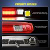 imageNilight Third Brake Light Tail High Mount 3rd Stop Cargo Reverse LED Lights Red Lens Compatible with Chevy Colorado and GMC Canyon 2004 2005 2006 2007 2008 2009 2010 2011 2012 Pickup TruckRed Lens
