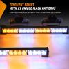 imageNilight Traffic Advisor Emergency Strobe Light Bar 2 In 1 17Inch 32LED 23 Flash Patterns Directional Safety Warning Lights with Cigar Lighter on Trucks Police Construction VehiclesAmber Mix White