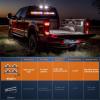 imageNilight Traffic Advisor Emergency Strobe Light Bar 2 In 1 17Inch 32LED 23 Flash Patterns Directional Safety Warning Lights with Cigar Lighter on Trucks Police Construction VehiclesAmber Mix White