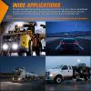 imageNilight Traffic Advisor Emergency Strobe Light Bar 35Inch 32LED 21 Flash Patterns Directional Safety Warning Lights with Cigar Lighter on Trucks Police Cars Construction VehiclesBlue Mix White