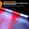 imageNilight Traffic Advisor Emergency Strobe Light Bar 35Inch 32LED 21 Flash Patterns Directional Safety Warning Lights with Cigar Lighter on Trucks Police Cars Construction VehiclesRed Mix White