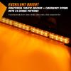 imageNilight Traffic Advisor Emergency Strobe Light Bar 35Inch 32LED 21 Flash Patterns Directional Safety Warning Lights with Cigar Lighter on Trucks Police Cars Construction VehiclesAmber