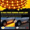 imageNilight Truck LED Running Board Lights 2 PCS 48nch Side Maker Light with White Courtesy ampamp Sequential Amber Turn Signal Lighting Strips Kit for Trucks Pickup SUV48 Running Board Lights WhiteAmber