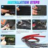 imageNilight Truck LED Running Board Lights 2 PCS 48nch Side Maker Light with White Courtesy ampamp Sequential Amber Turn Signal Lighting Strips Kit for Trucks Pickup SUVUnderglow Light 4Pcs