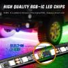 imageNilight Truck LED Running Board Lights 2 PCS 48nch Side Maker Light with White Courtesy ampamp Sequential Amber Turn Signal Lighting Strips Kit for Trucks Pickup SUVUnderglow Light 4Pcs