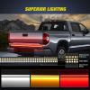 imageNilight Truck Tailgate Light Strip 48quot Aluminum Frame Triple Row 780 LED Strip with Red Running Brake Lights White Reverse Amber Sequential Turn Signals Strobe Lights2 Years Warranty48 Aluminum Frame LED Strip