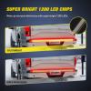 imageNilight Truck Tailgate Light Strip 48quot Aluminum Frame Triple Row 780 LED Strip with Red Running Brake Lights White Reverse Amber Sequential Turn Signals Strobe Lights2 Years Warranty60 Aluminum Frame LED Strip