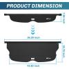 imageNilight Trunk Cargo Cover for Jeep Grand Cherokee Accessories 20112021 Retractable Security Shade Rear Cargo Cover with Trunk Storage Net 1Pack20112021 Jeep Grand Cherokee