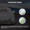 imageNilight Waterproof Car Cover All Weather Snowproof UV Protection Windproof Outdoor Full car Cover Oxford Material Door Shape Zipper Design Universal Fit for Sedan Length 186 to 193 inchFit SUV Jeep 191 to 201inch