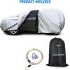 imageNilight Waterproof Car Cover All Weather Snowproof UV Protection Windproof Outdoor Full car Cover Oxford Material Door Shape Zipper Design Universal Fit for Sedan Length 186 to 193 inchFit SUV Jeep 183 to 190 inch