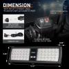 imageNilight White 48LED Visor Strobe Lights Interior Windshield Emergency Warning Light Super Bright for Police Enforcement Firefighters Vehicle TrucksAmber and White