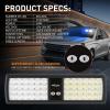 imageNilight White 48LED Visor Strobe Lights Interior Windshield Emergency Warning Light Super Bright for Police Enforcement Firefighters Vehicle TrucksBlue and White