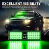 imageNilight White 48LED Visor Strobe Lights Interior Windshield Emergency Warning Light Super Bright for Police Enforcement Firefighters Vehicle TrucksGreen