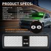 imageNilight White 48LED Visor Strobe Lights Interior Windshield Emergency Warning Light Super Bright for Police Enforcement Firefighters Vehicle TrucksGreen