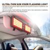 imageNilight White 48LED Visor Strobe Lights Interior Windshield Emergency Warning Light Super Bright for Police Enforcement Firefighters Vehicle TrucksRed