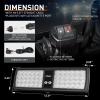 imageNilight White 48LED Visor Strobe Lights Interior Windshield Emergency Warning Light Super Bright for Police Enforcement Firefighters Vehicle TrucksRed