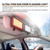 imageNilight White 48LED Visor Strobe Lights Interior Windshield Emergency Warning Light Super Bright for Police Enforcement Firefighters Vehicle TrucksRed and White
