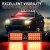 imageNilight White 48LED Visor Strobe Lights Interior Windshield Emergency Warning Light Super Bright for Police Enforcement Firefighters Vehicle TrucksRed