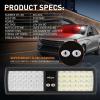 imageNilight White 48LED Visor Strobe Lights Interior Windshield Emergency Warning Light Super Bright for Police Enforcement Firefighters Vehicle TrucksRed and White