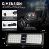 imageNilight White 48LED Visor Strobe Lights Interior Windshield Emergency Warning Light Super Bright for Police Enforcement Firefighters Vehicle TrucksWhite