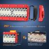 imageNilight ZH408 52Inch 783W Curved Triple Row Flood Spot Combo Beam Led Bar 78000LM Driving Lights with 12AWG Heavy Duty 12V 5Pin Rocker Switch Wiring Harness Kit1 Leadwaterproof50inch Light Bar Red Shell
