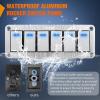 imageNilight90111F 6 Gang Aluminum Rocker Switch Panel Toggle Dash 5 Pin ONOff PreWired Rocker Switch Blue Backlit Switch for Automotive Car Marine Boat RV2 Years WarrantySilver