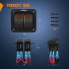 imageNilight90111F 6 Gang Aluminum Rocker Switch Panel Toggle Dash 5 Pin ONOff PreWired Rocker Switch Blue Backlit Switch for Automotive Car Marine Boat RV2 Years WarrantyAmber