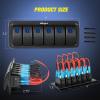 imageNilight90111F 6 Gang Aluminum Rocker Switch Panel Toggle Dash 5 Pin ONOff PreWired Rocker Switch Blue Backlit Switch for Automotive Car Marine Boat RV2 Years WarrantyBlue