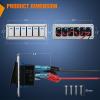 imageNilight90111F 6 Gang Aluminum Rocker Switch Panel Toggle Dash 5 Pin ONOff PreWired Rocker Switch Blue Backlit Switch for Automotive Car Marine Boat RV2 Years WarrantySilver