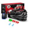 imageNilight  10019W LED Light Bar Wiring Harness Kit 12AWG Heavy Duty 12V 5Pin Rocker Switch Laser On off Waterproof Switch Power Relay Blade Fuse1 Lead2 Years Warranty